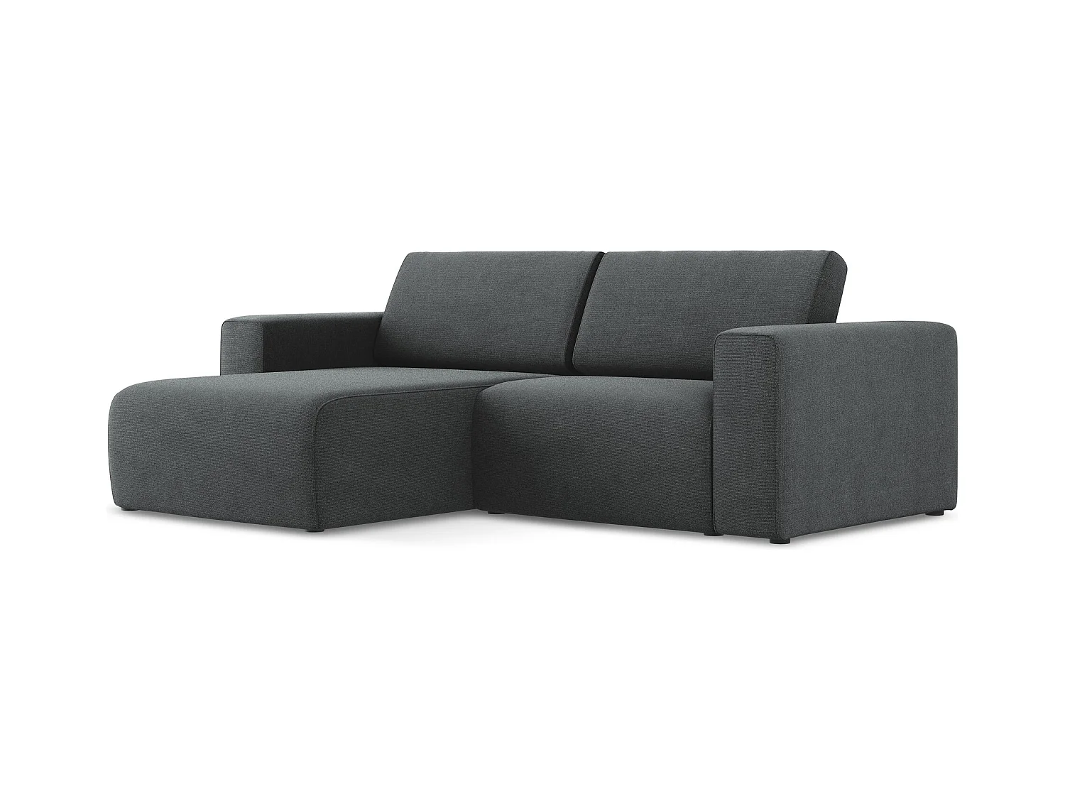 Canapé modulable d’angle S gauche en Strukturstoff - gris - KALEA