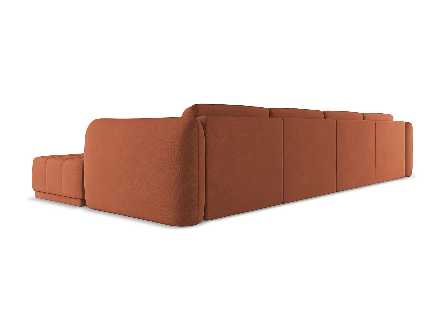 Canapé panoramique en Chenille - terre cuite - HOKU