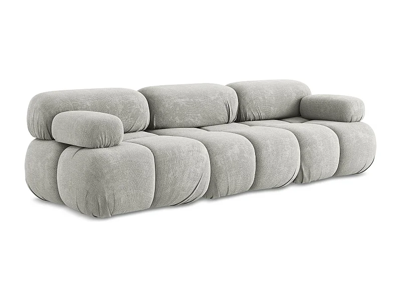 Modulares 3-Sitzer Sofa - - Chenille - Hellgrau - LOKUA