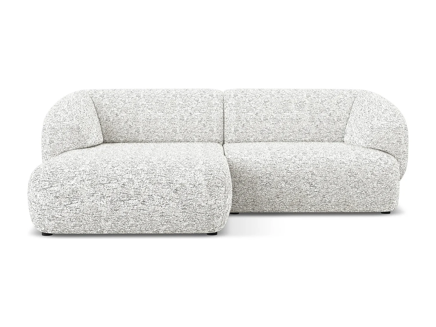 Modulaire hoekbank links van wit textuurstof - MOANA