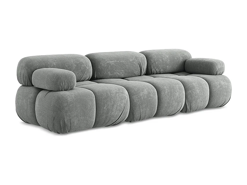 Canapé modulable 3 places en Chenille - gris - LOKUA