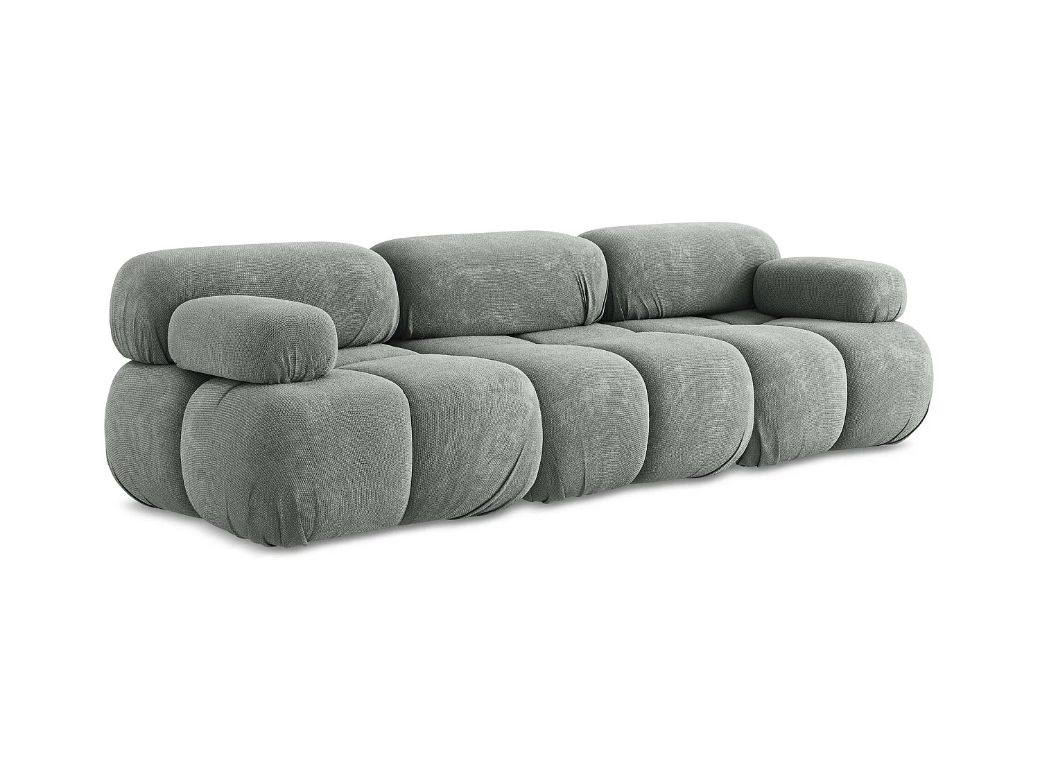 Modulares 3-Sitzer Sofa - - Chenille - Grau - LOKUA