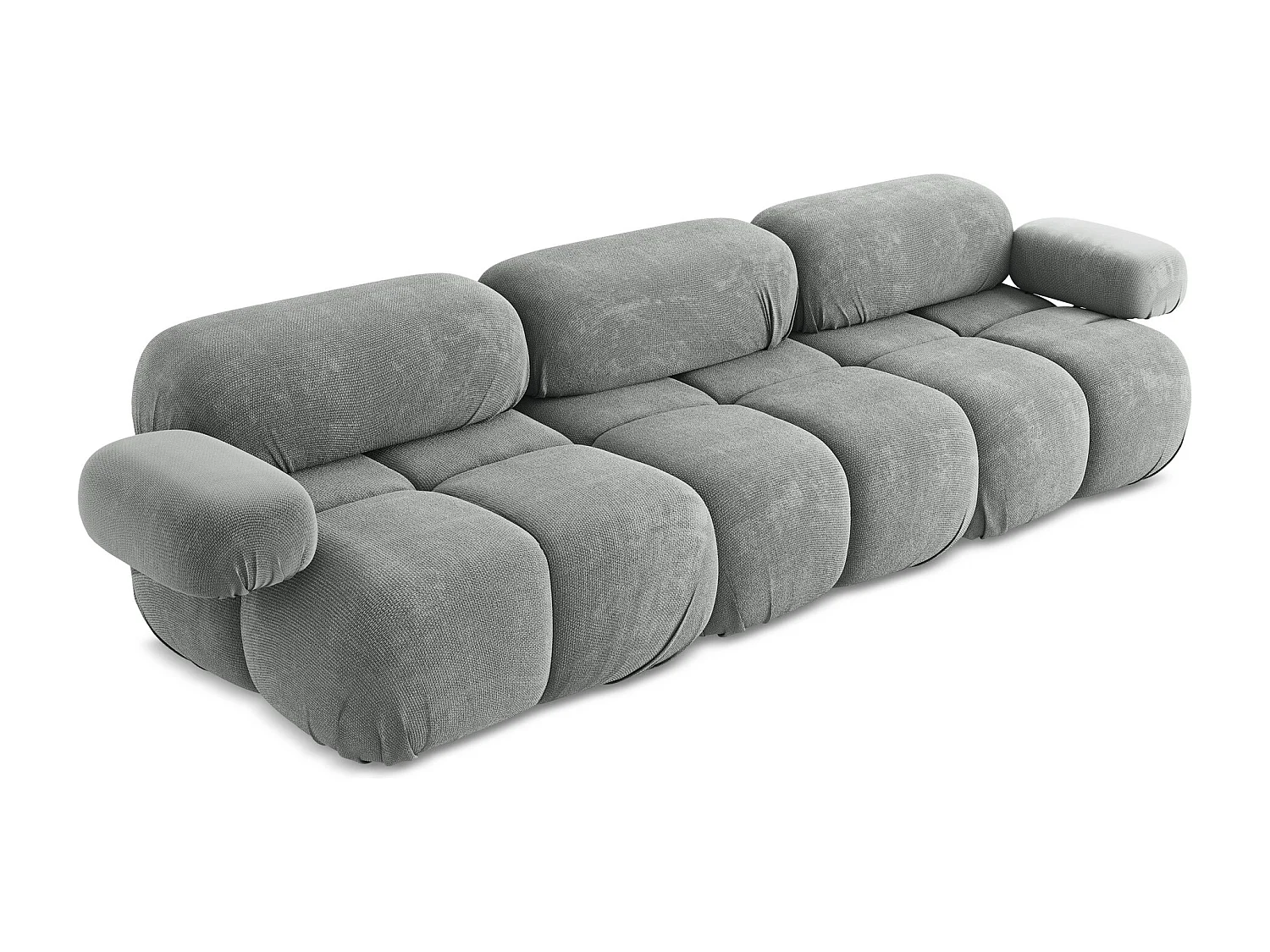 Canapé modulable 3 places en Chenille - gris - LOKUA