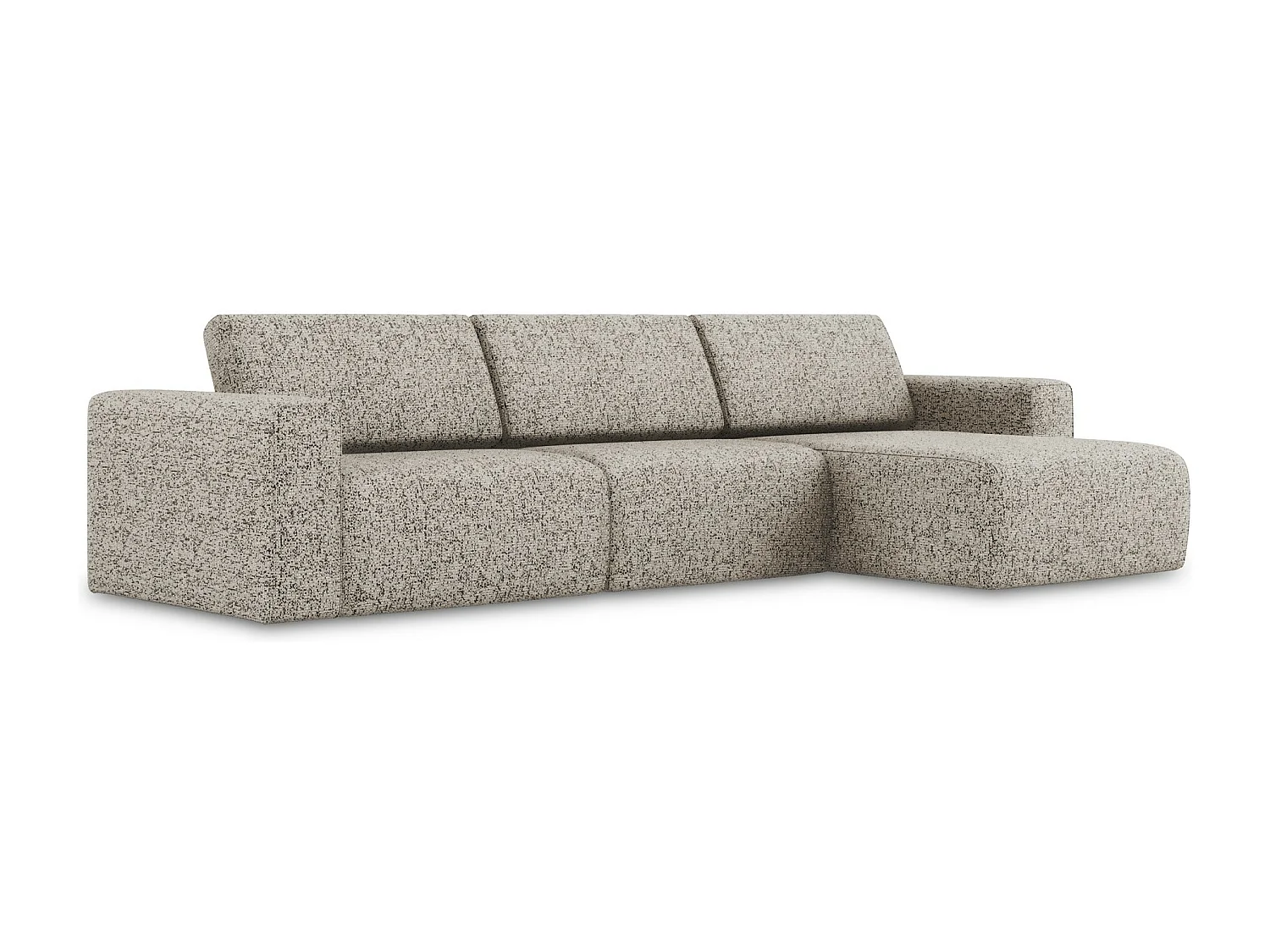 Canapé modulable d’angle M droit en Strukturstoff - beige foncé - KALEA