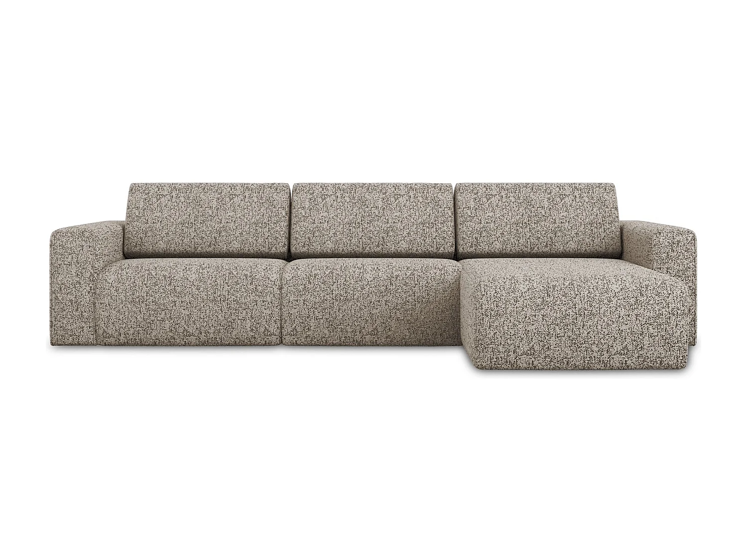 Canapé modulable d’angle M droit en Strukturstoff - beige foncé - KALEA