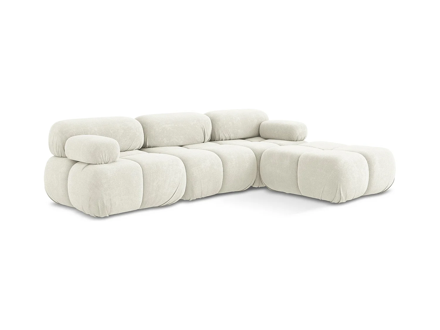 Modulares Ecksofa Beidseitig - Reversibel - Chenille - Weiß - LOKUA