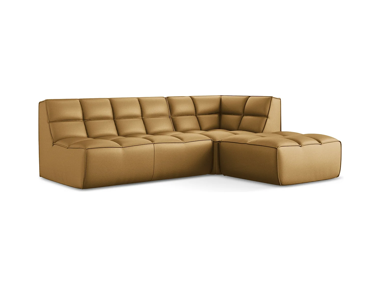 Canapé d'angle modulaire M reversible en Cuir artificiel - carmel - KALAI
