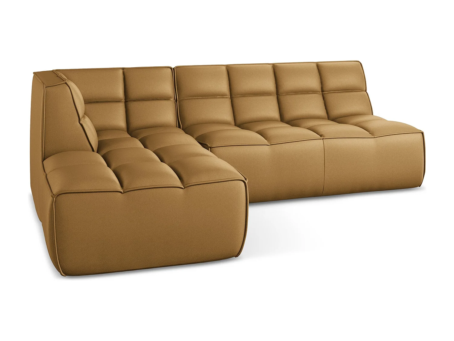 Canapé d'angle modulaire M reversible en Cuir artificiel - carmel - KALAI