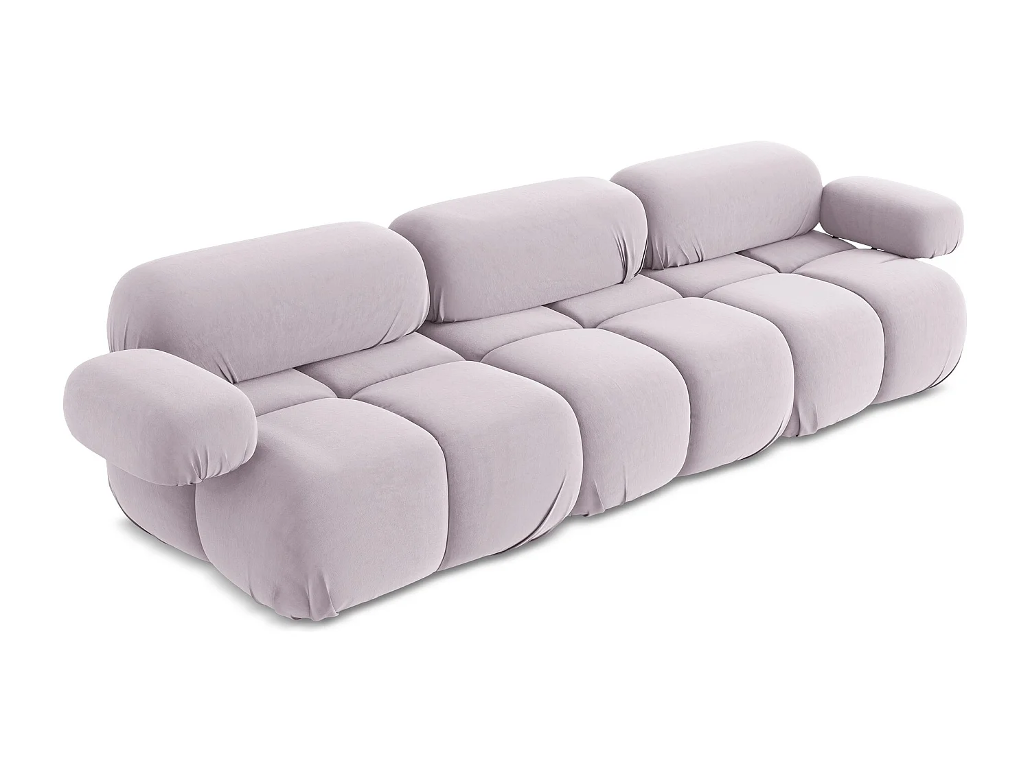 Canapé modulable 3 places en Samt - lavande - LOKUA