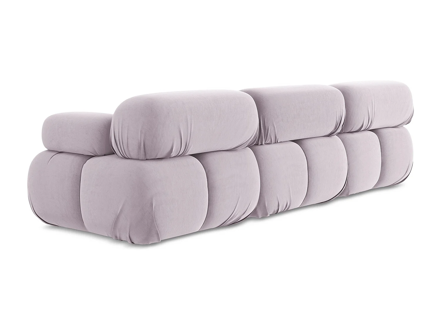 Canapé modulable 3 places en Samt - lavande - LOKUA