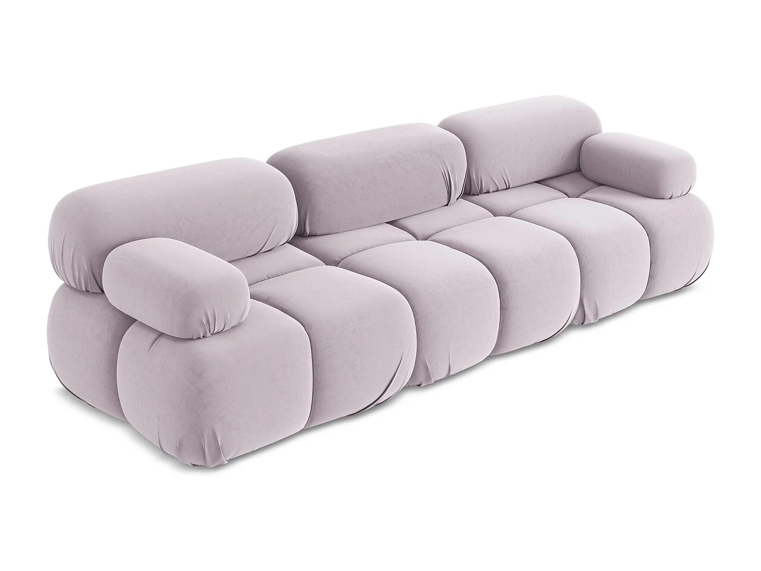 Canapé modulable 3 places en Samt - lavande - LOKUA