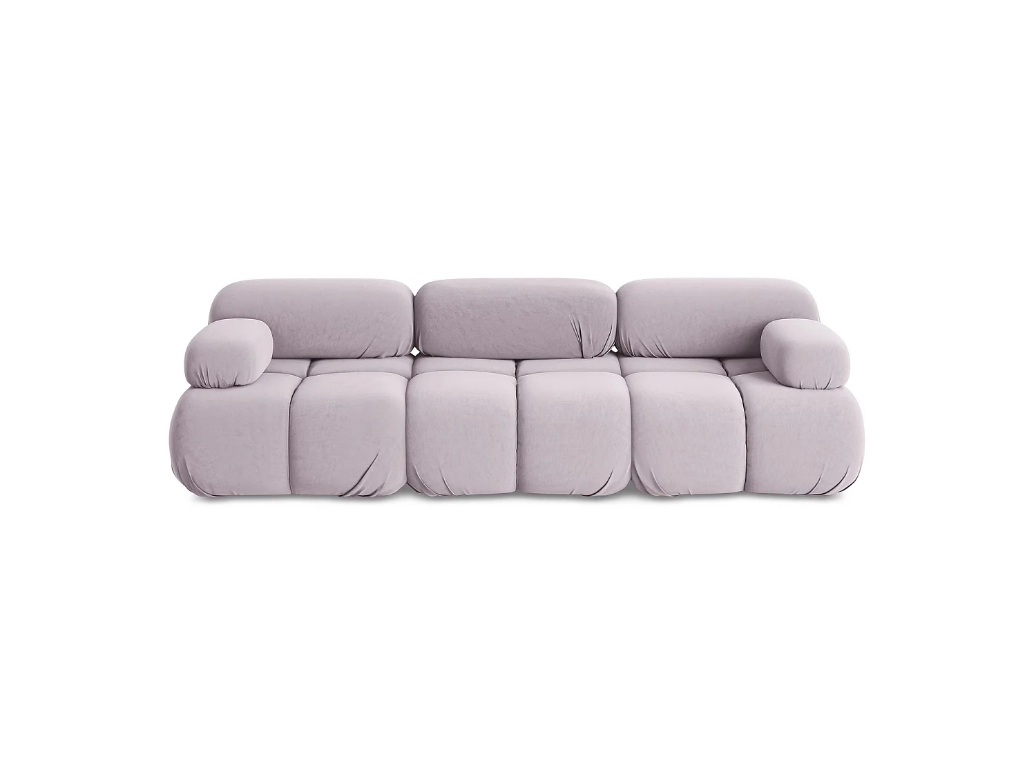 Modulares 3-Sitzer Sofa - - Samt - Lavendel - SANREMO