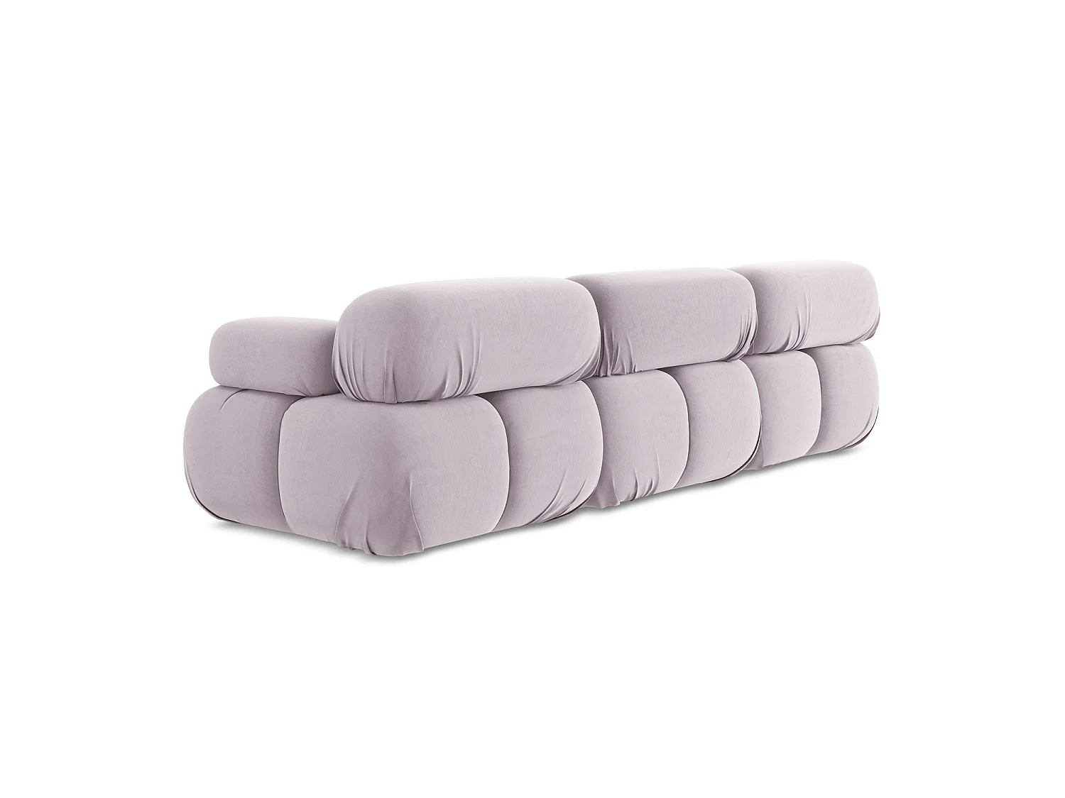 Modulares 3-Sitzer Sofa - - Samt - Lavendel - SANREMO