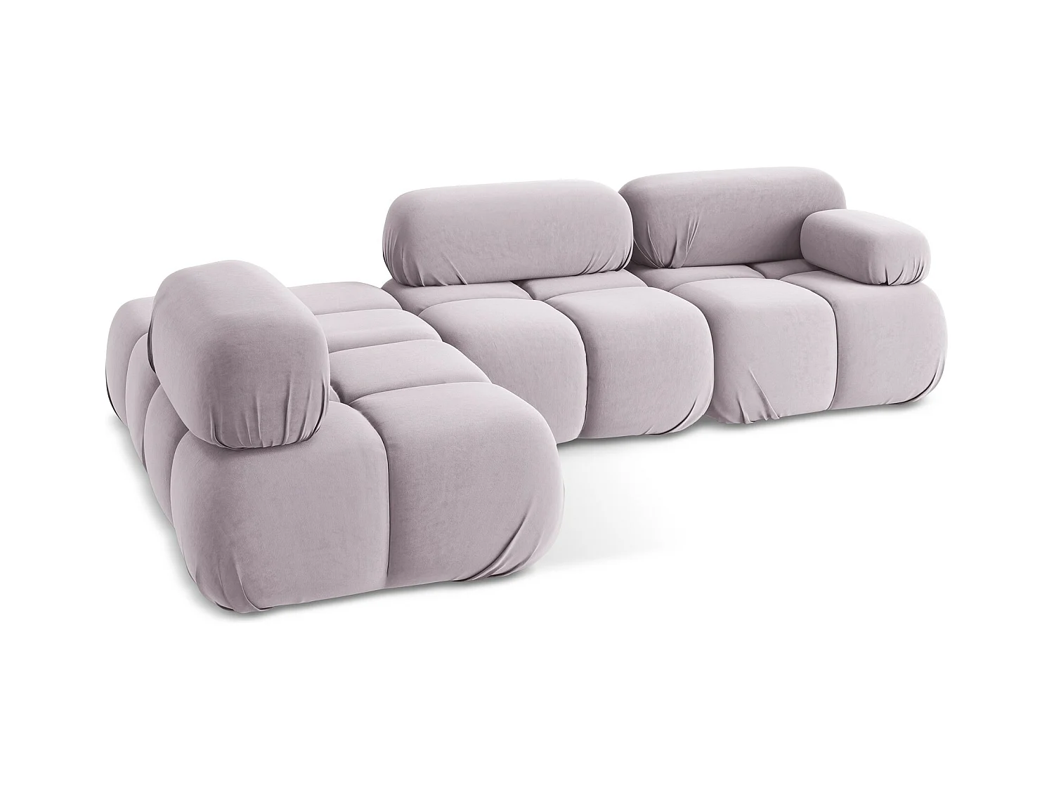 Canapé d'angle modulaire gauche en Samt - lavande - LOKUA
