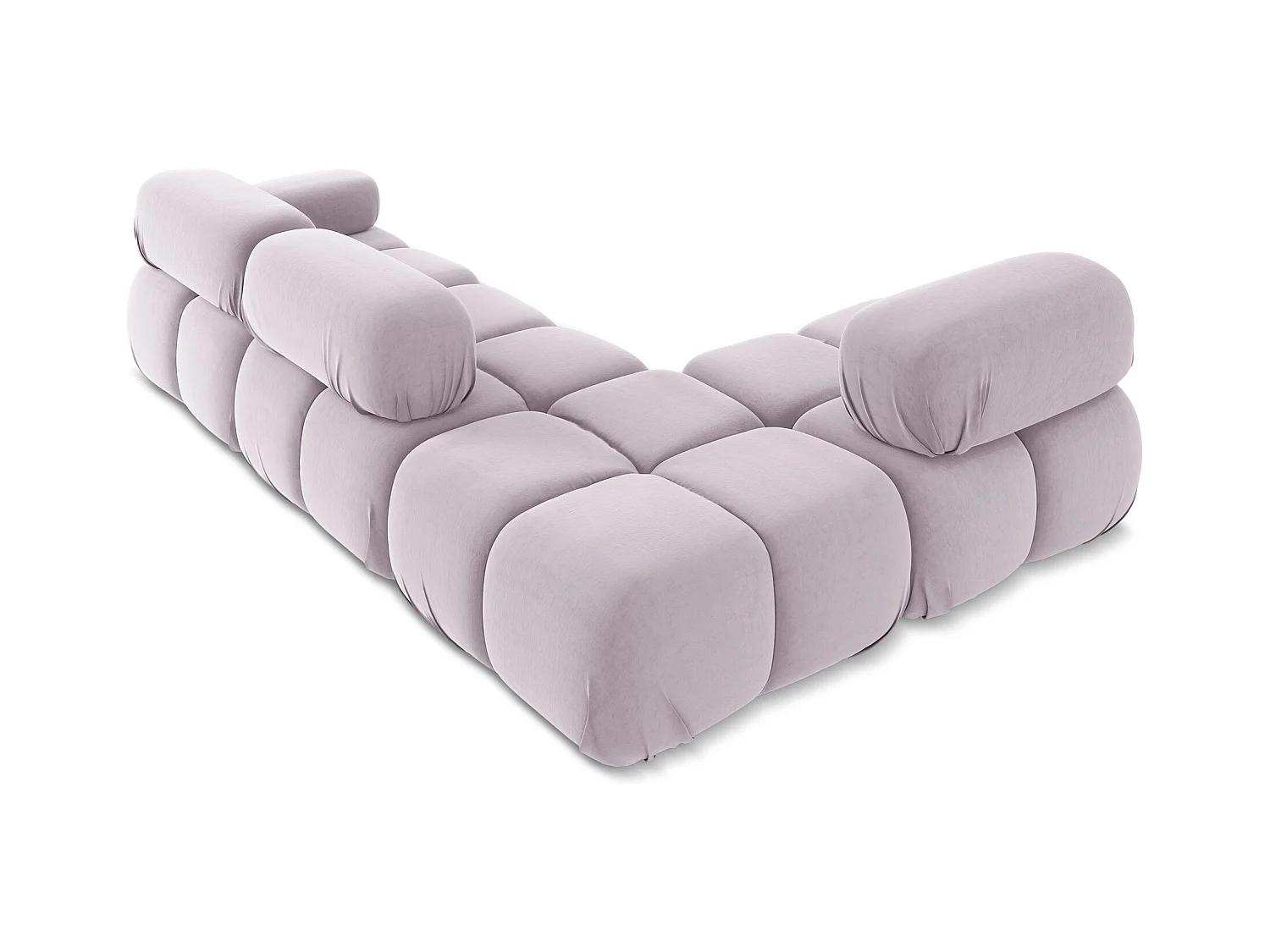Canapé d'angle modulaire gauche en Samt - lavande - LOKUA