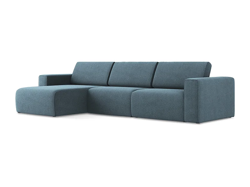 Modulares Ecks Sofa M links - Links - Strukturstoff - Hellblau - KALEA