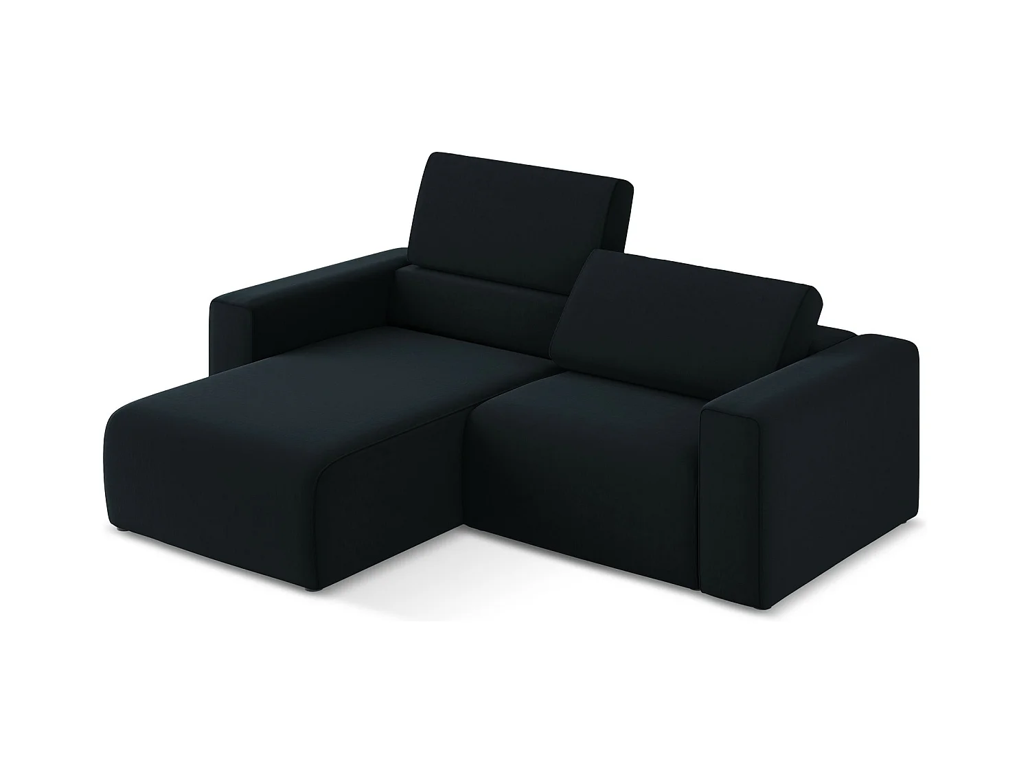 Canapé modulable d’angle S gauche en Samt - bleu royal - KALEA