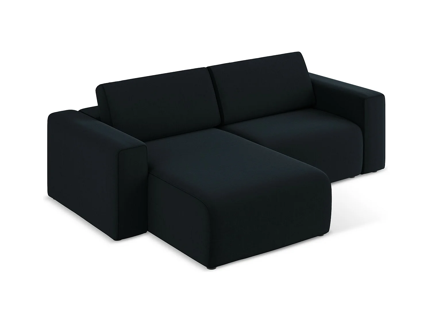 Canapé modulable d’angle S gauche en Samt - bleu royal - KALEA