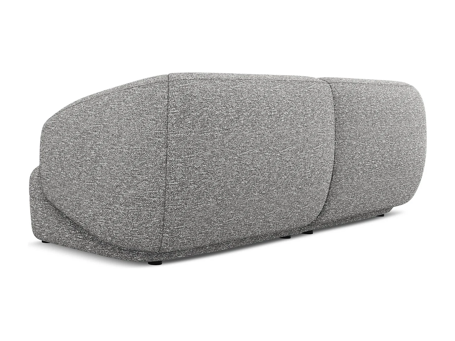 Canapé modulable 4 places en Strukturstoff - gris clair - MOANA