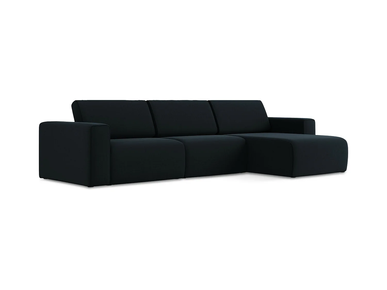 Modulares Ecks Sofa M rechts - Rechts - Samt - Königsblau - KALEA