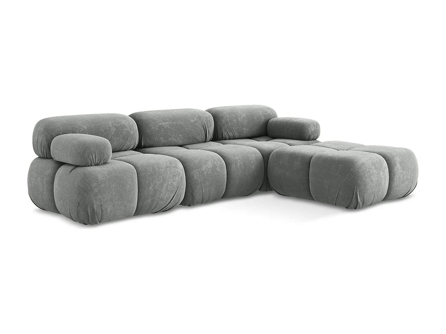 Modulares Ecksofa Beidseitig - Reversibel - Chenille - Grau - LOKUA