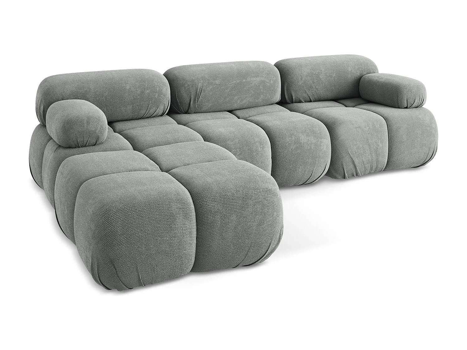 Modulares Ecksofa Beidseitig - Reversibel - Chenille - Grau - LOKUA