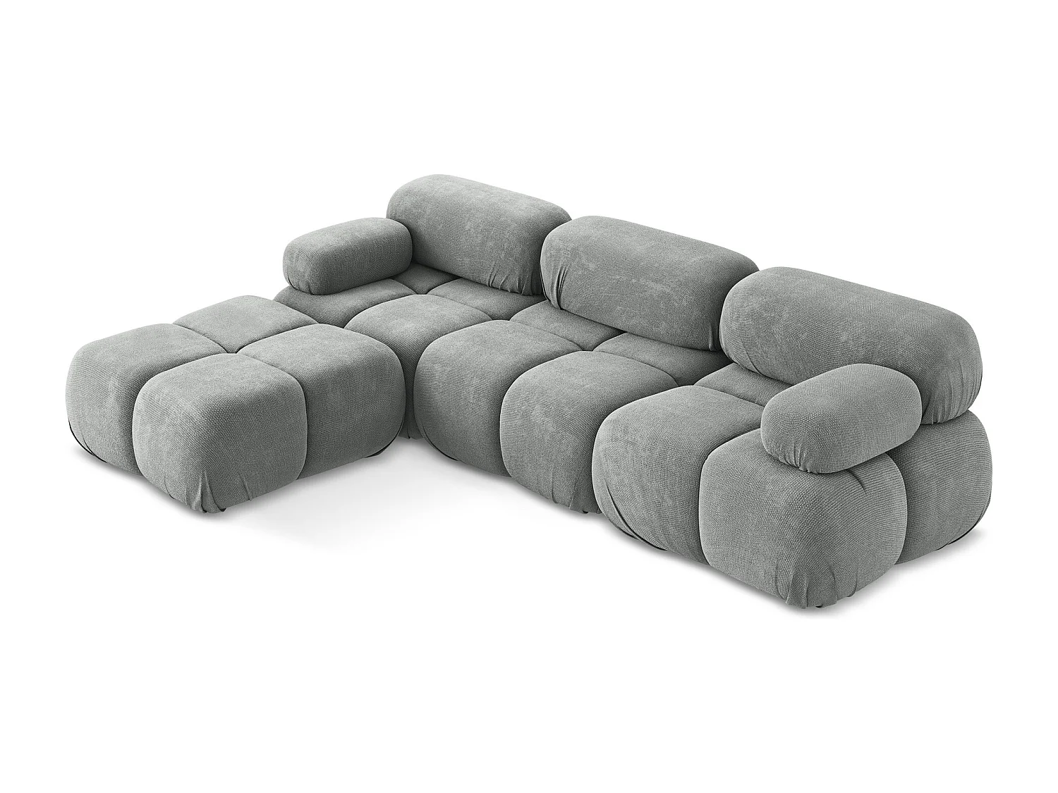 Modulares Ecksofa Beidseitig - Reversibel - Chenille - Grau - LOKUA