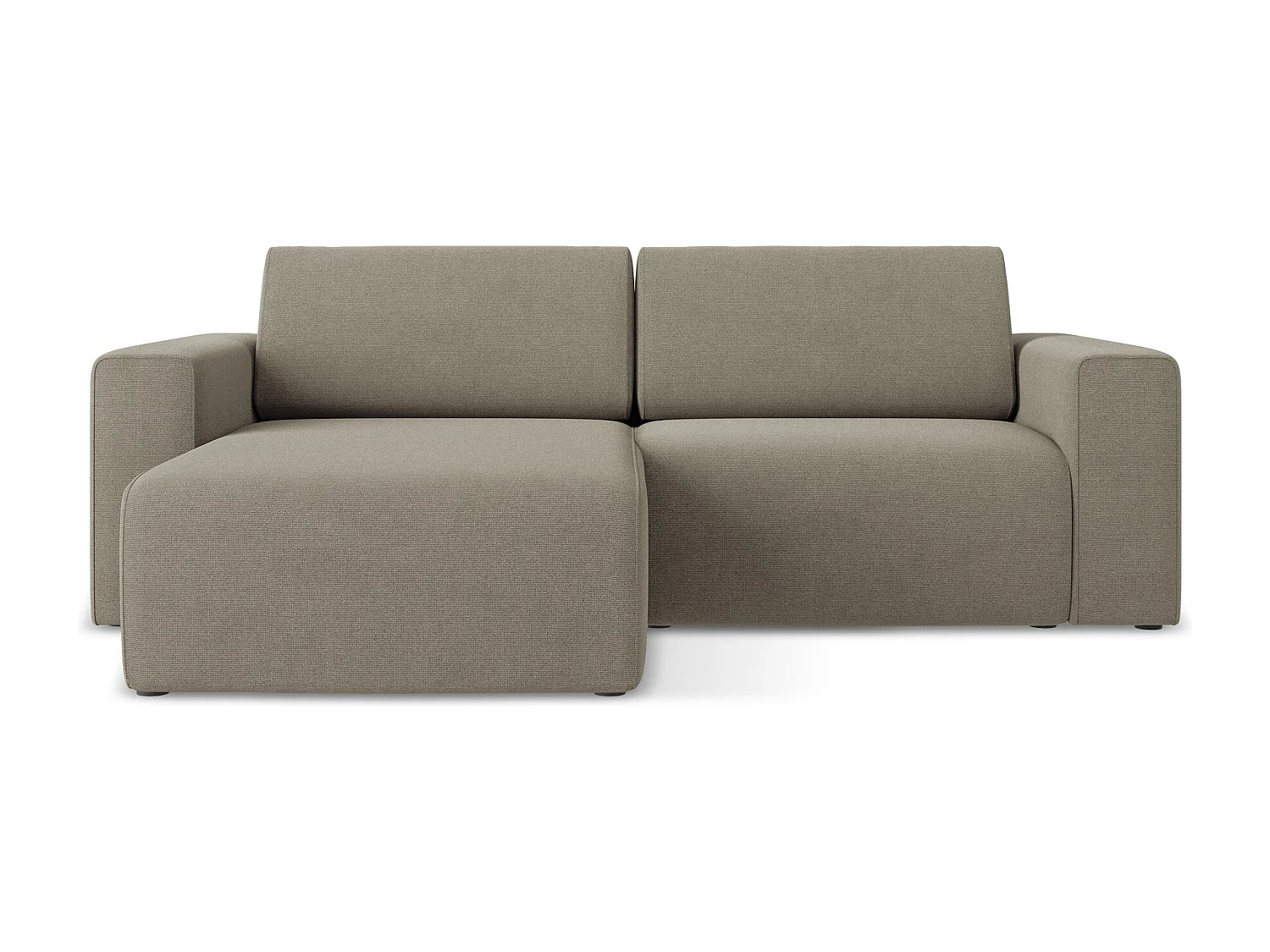 Canapé modulable d’angle S gauche - en Strukturstoff - beige foncé - KALEA