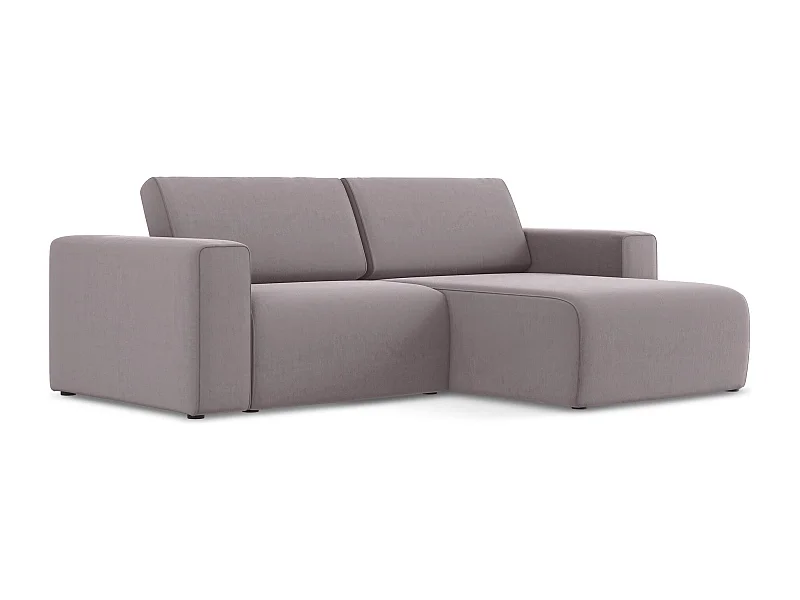 3-Sitzer Modulares Ecksofa - Ecke Rechts - Samt - Lavendel - KALEA