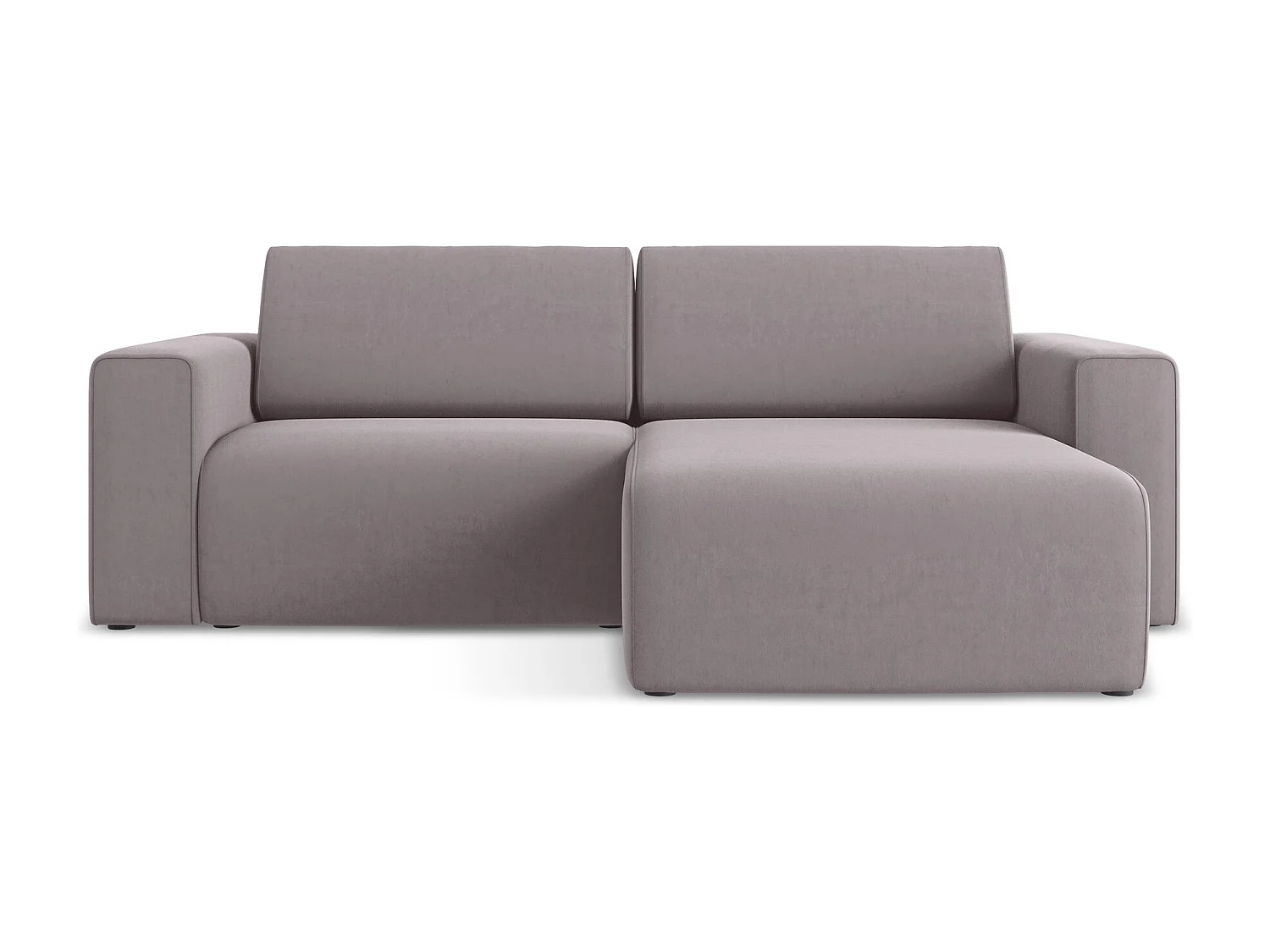 3-Sitzer Modulares Ecksofa - Ecke Rechts - Samt - Lavendel - KALEA