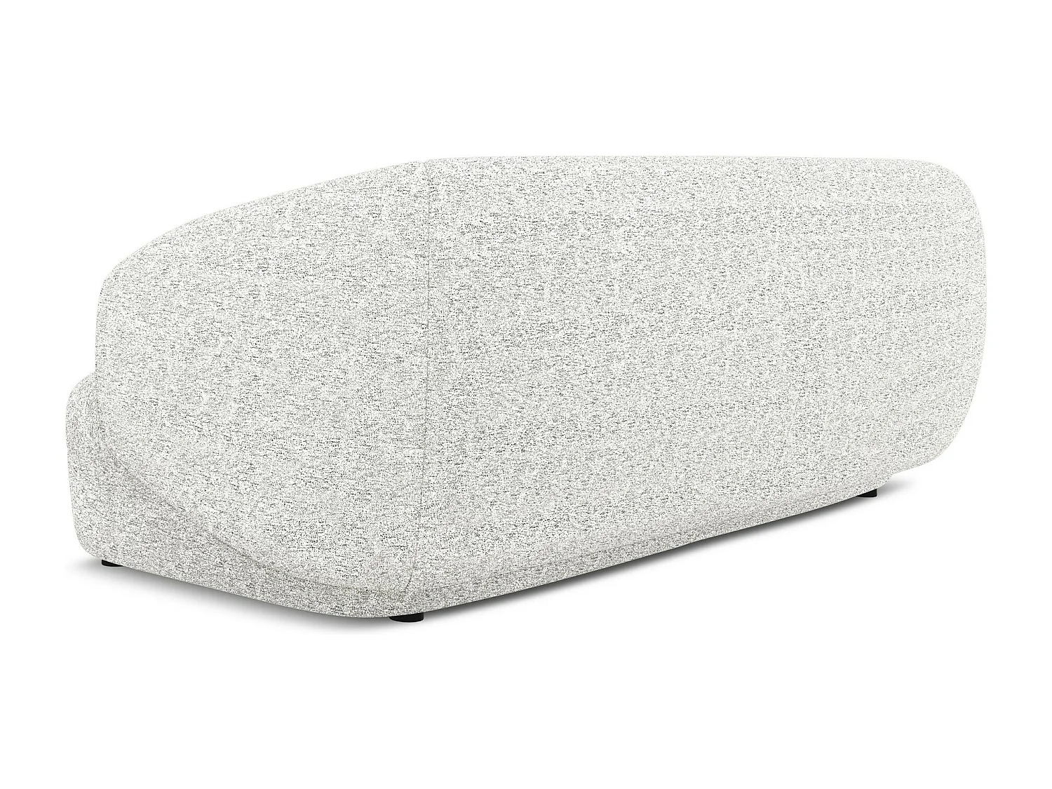 Canapé 3 places en Strukturstoff - blanc - MOANA