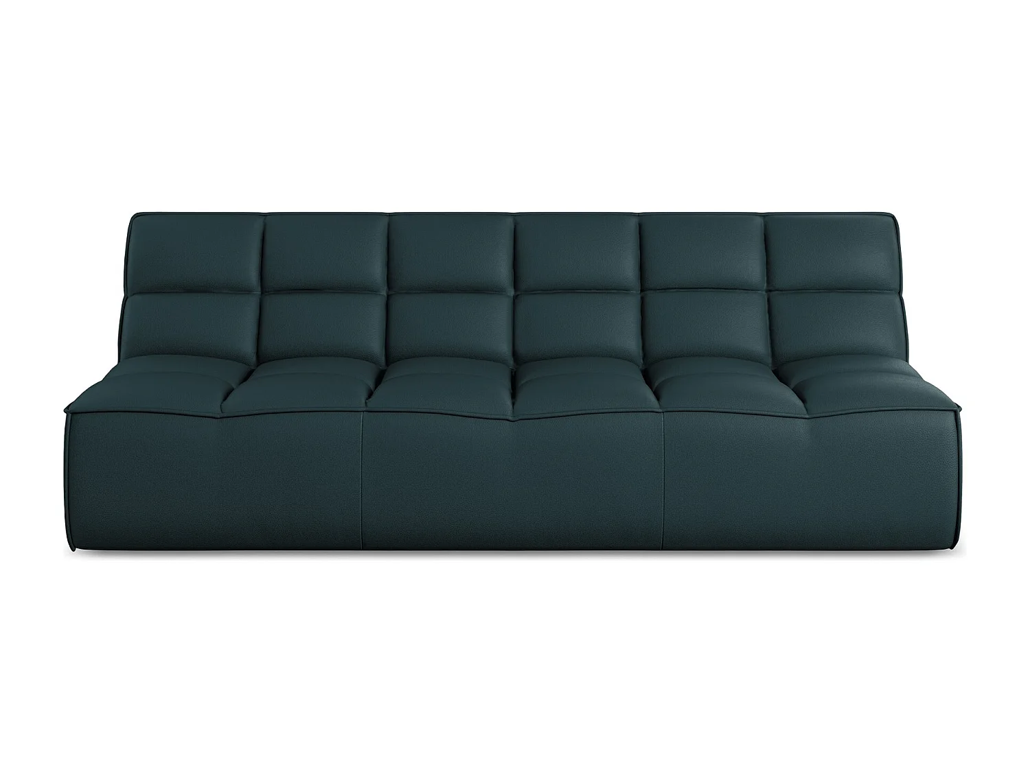 3-osobowa kanapa modułowa - ze skóry syntetycznej - morski - KALAI