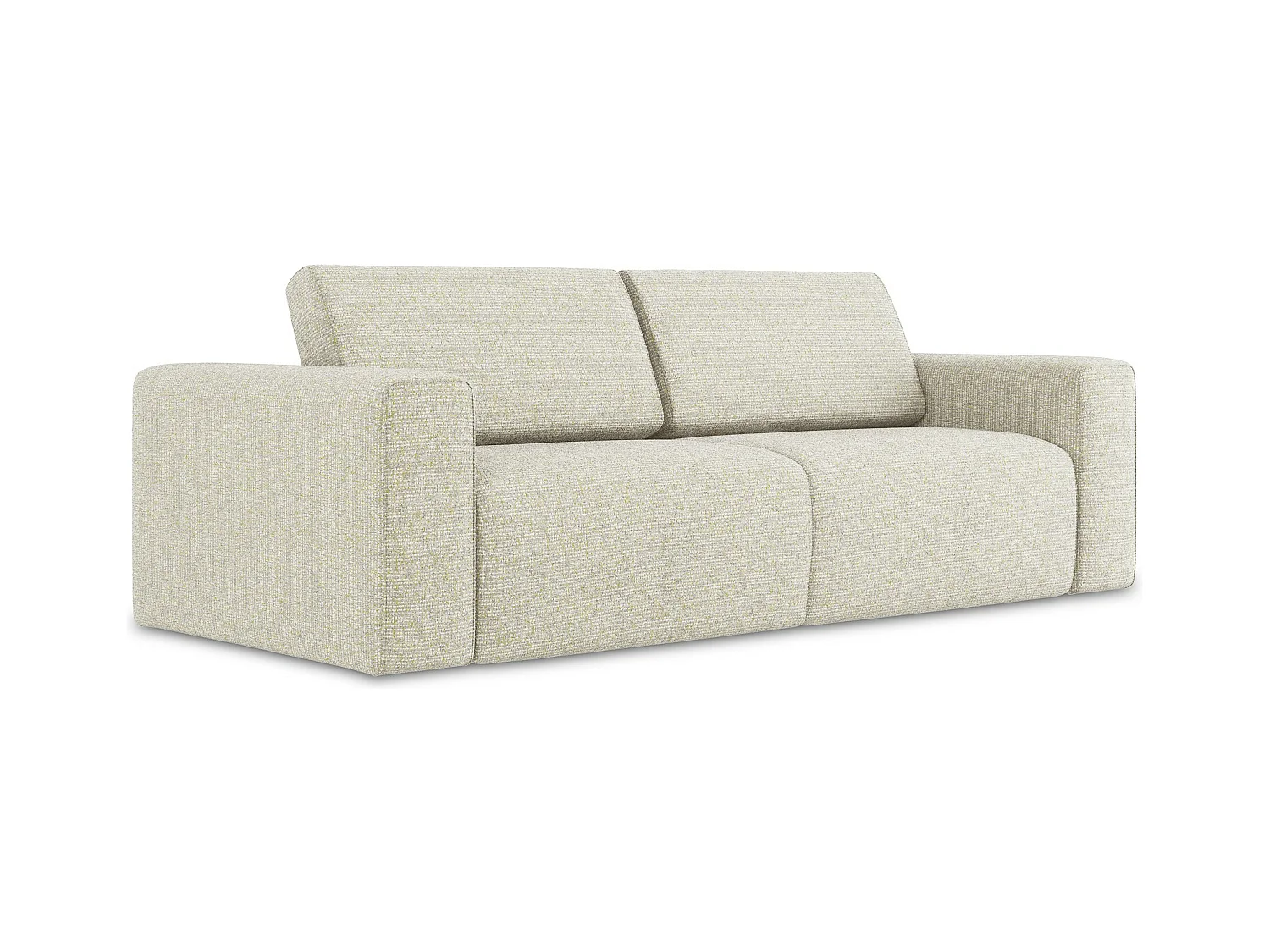 Canapé modulable 3 places en Strukturstoff - beige clair - KALEA