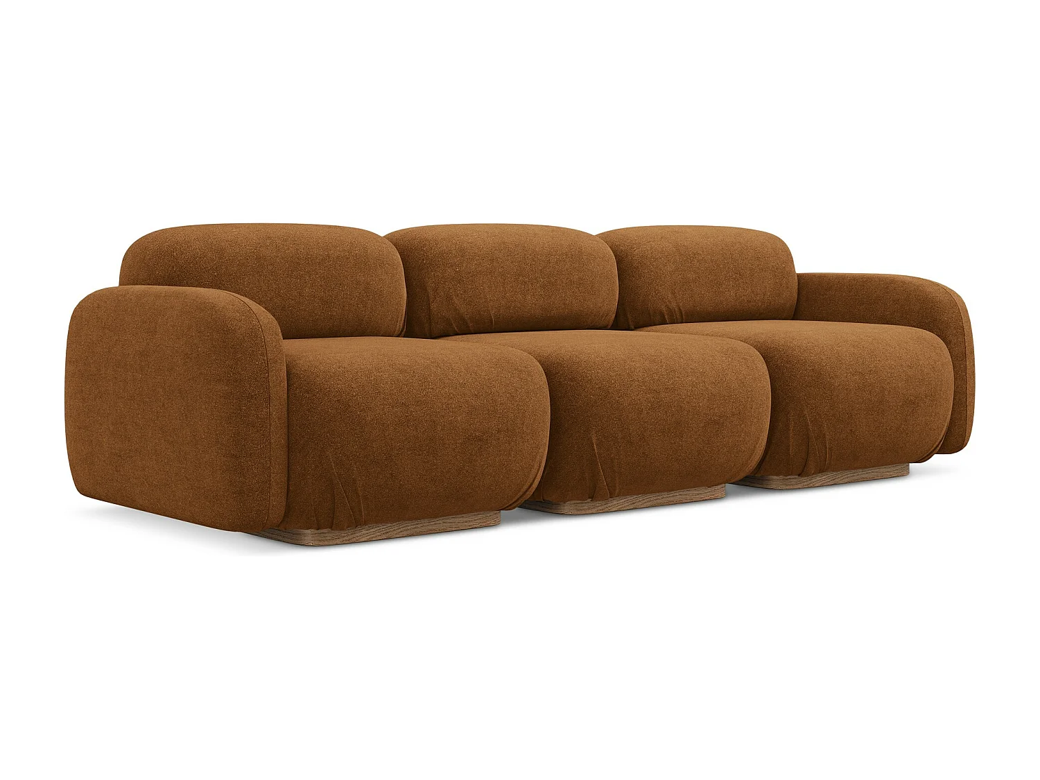 Modulares 4-Sitzer Sofa - - Bouclé - Terrakotta - AILANI