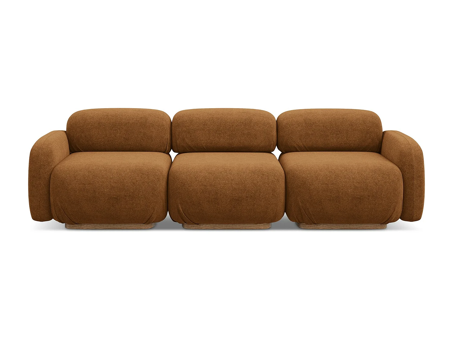 Modulares 4-Sitzer Sofa - - Bouclé - Terrakotta - AILANI