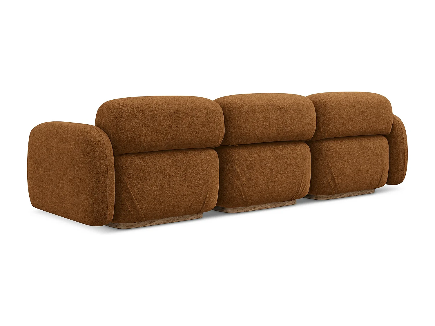 Modulares 4-Sitzer Sofa - - Bouclé - Terrakotta - AILANI