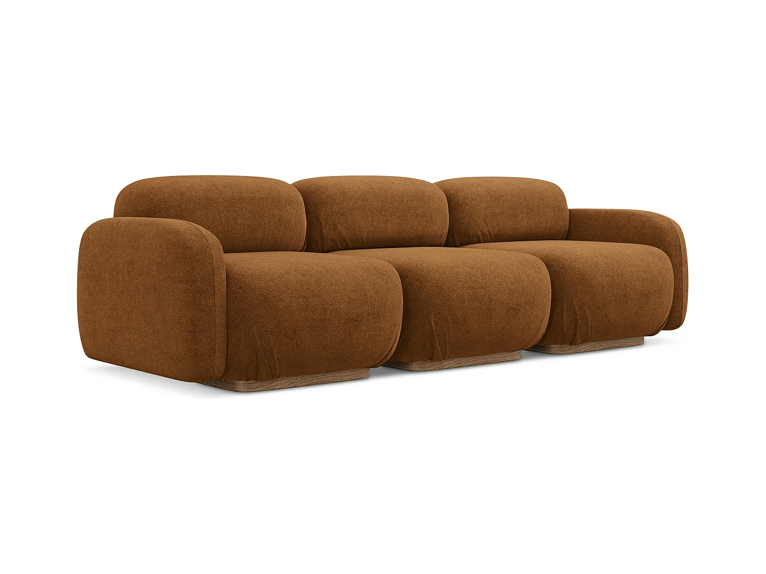 Modulares 4-Sitzer Sofa - - Bouclé - Terrakotta - AILANI