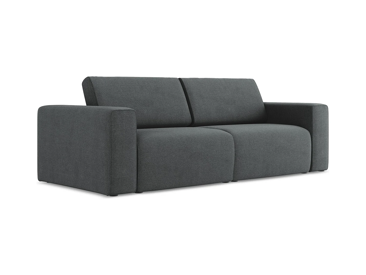 Modulares 3-Sitzer Sofa - - Strukturstoff - Grau - KALEA