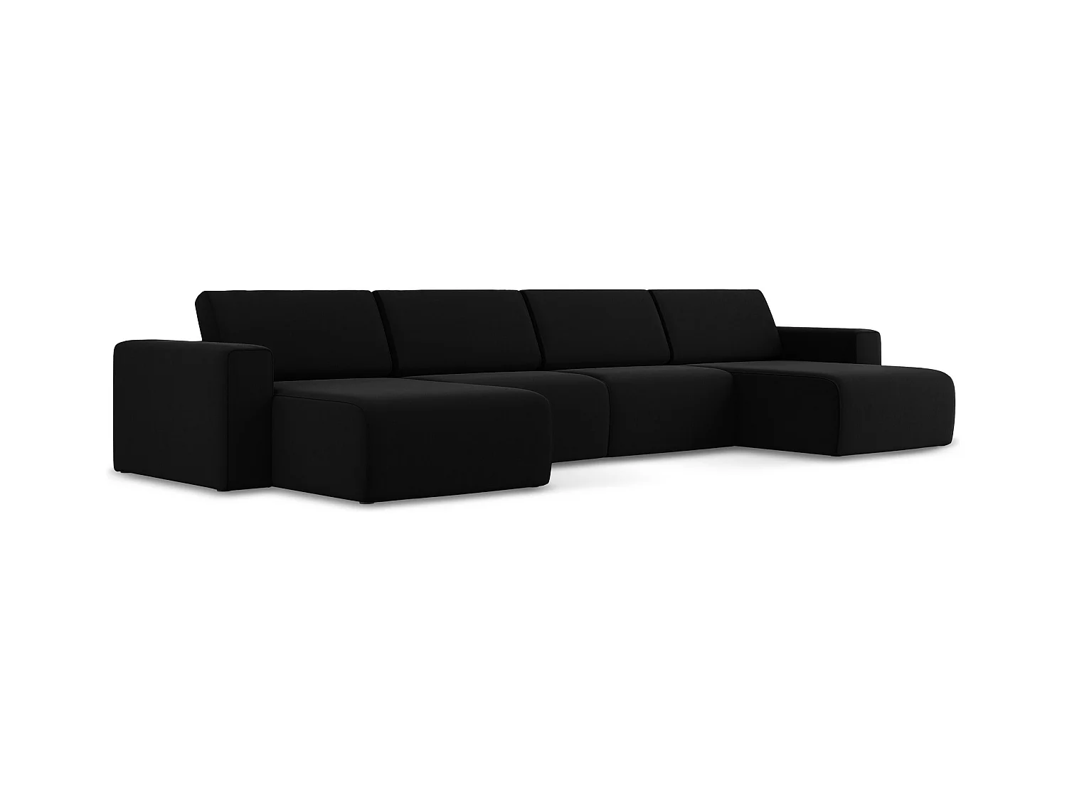 Modulares Wohnlandschaft - / - Samt - Schwarz - KALEA