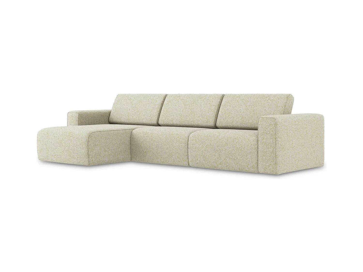 Modulares Ecks Sofa M links - Links - Strukturstoff - Hell beige - KALEA