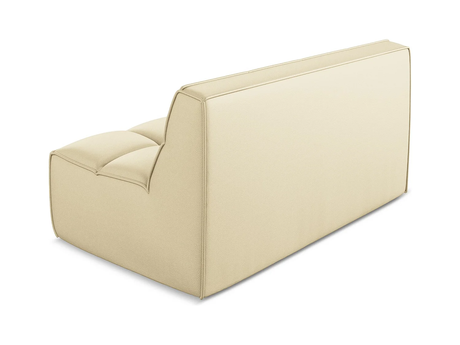 2-Sitzer Sofa - - Kunstleder - Beige - KALAI