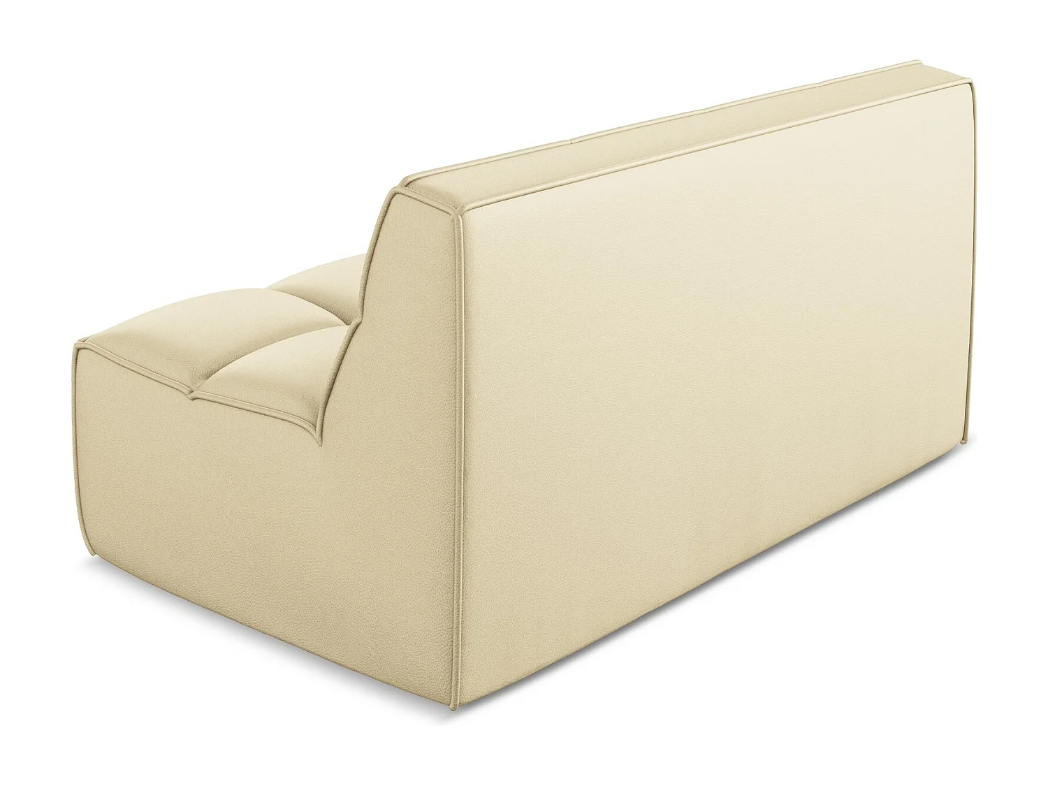Modułowa sofa 2-osobowa - ze skóry syntetycznej - beżowy - KALAI