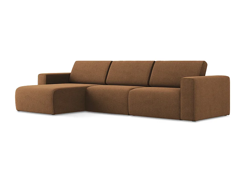 Modulares Ecks Sofa M links - Links - Strukturstoff - Terrakotta - KALEA