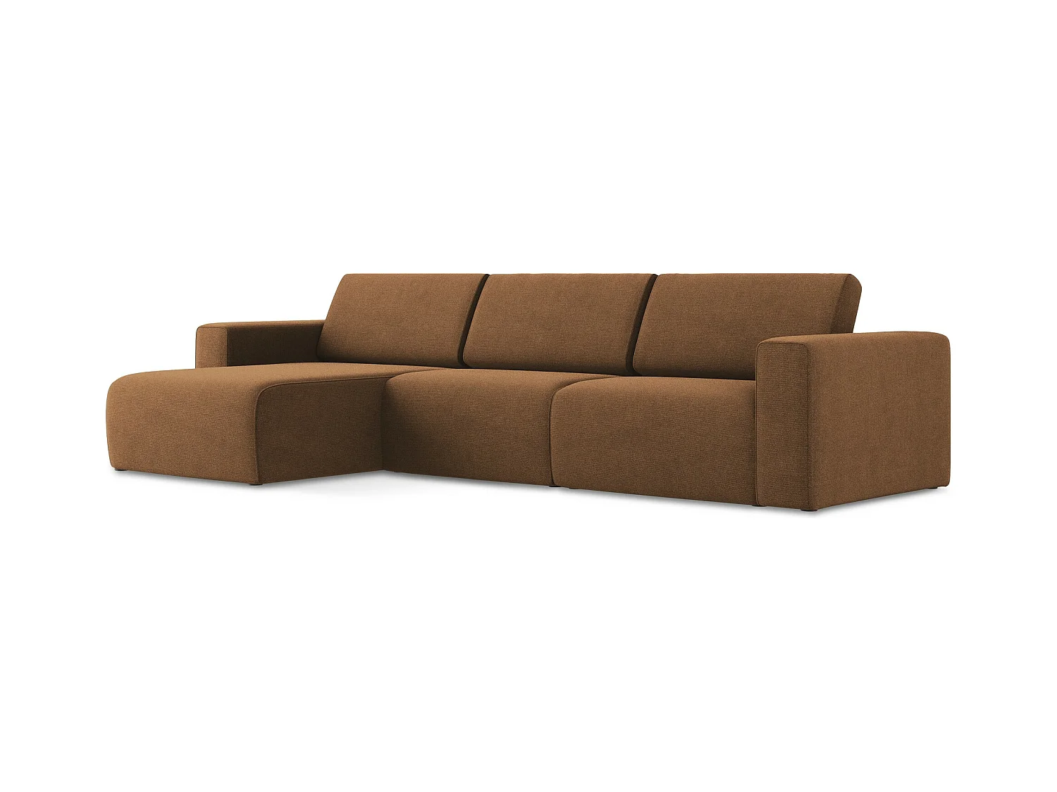Modulares Ecks Sofa M links - Links - Strukturstoff - Terrakotta - KALEA