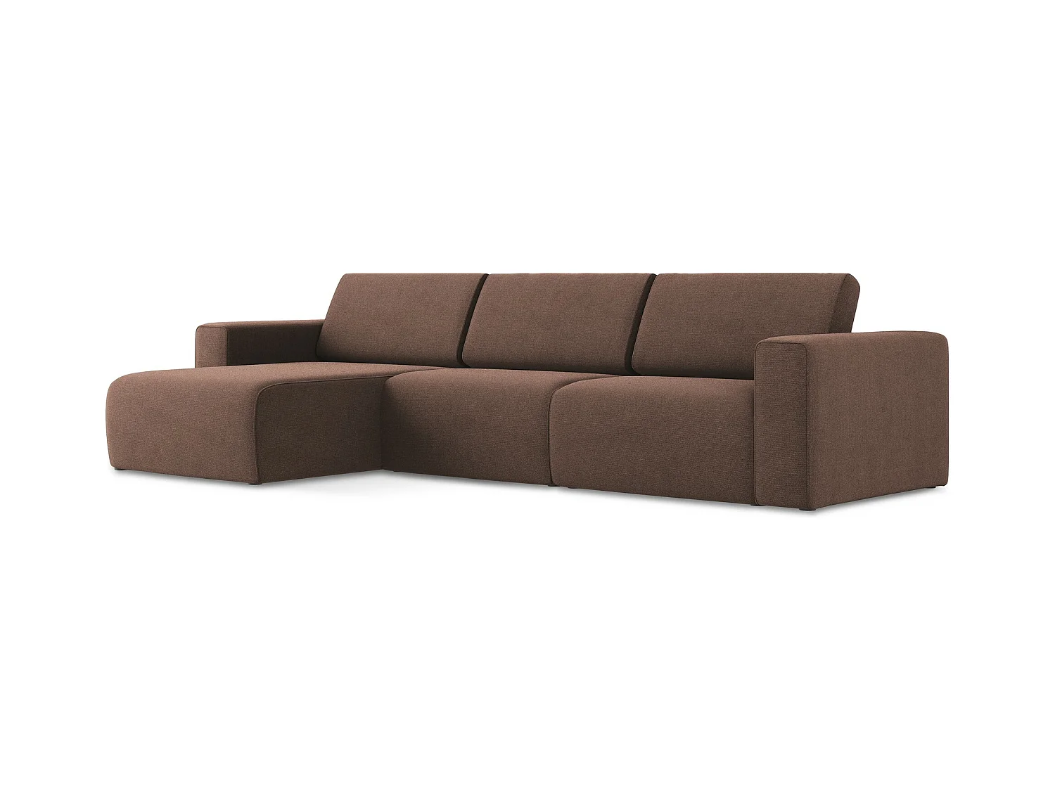 Modulares Ecks Sofa M links - Links - Strukturstoff - Puderrosa - KALEA