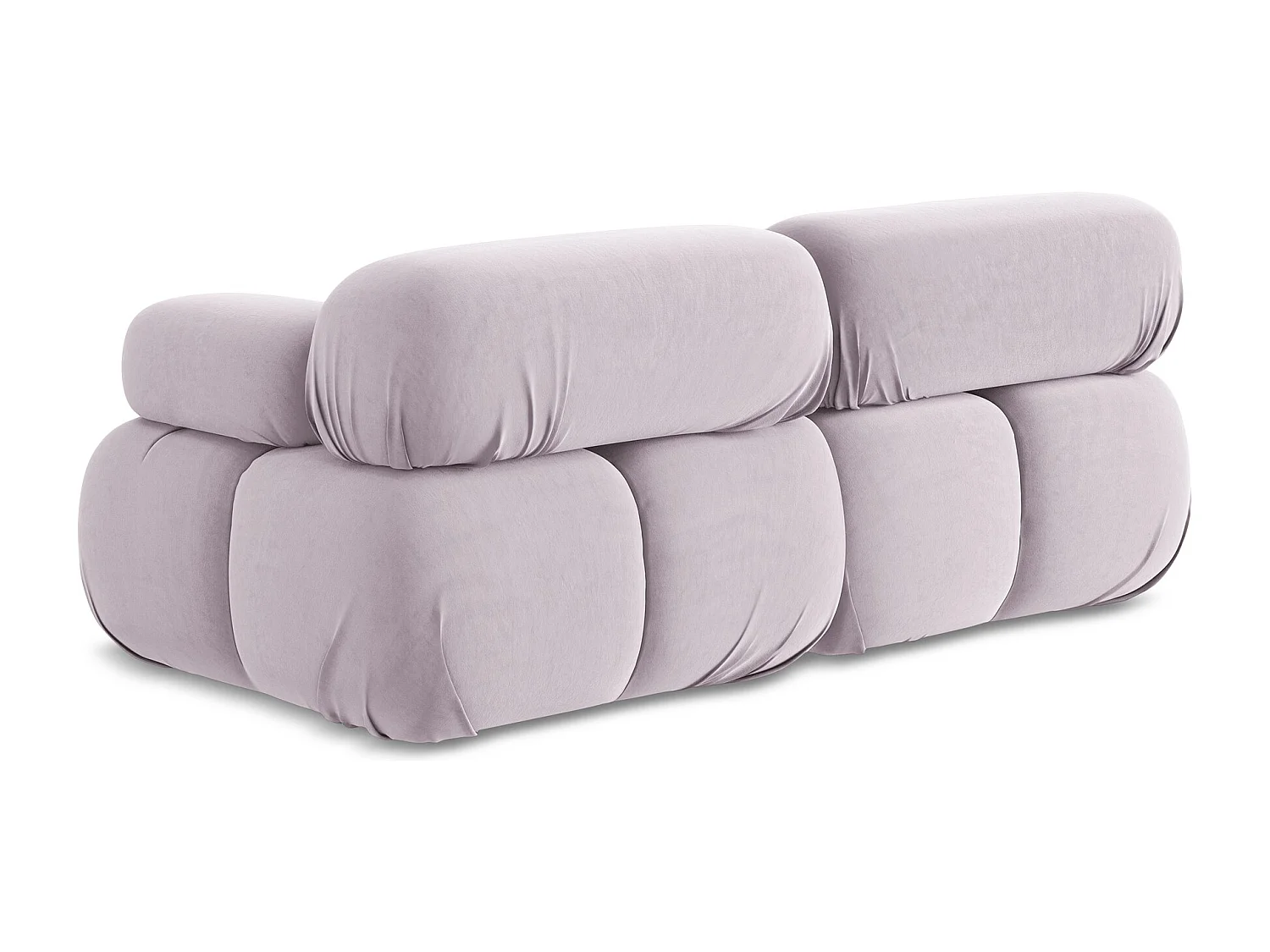 Tweezits modulaire bank van lavendel velours - LOKUA