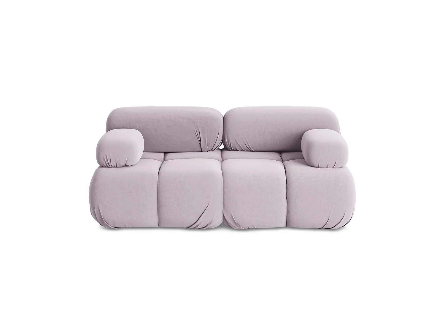 Modułowa sofa 2-osobowa - z tkaniny welwetowej - lawendowy - SANREMO