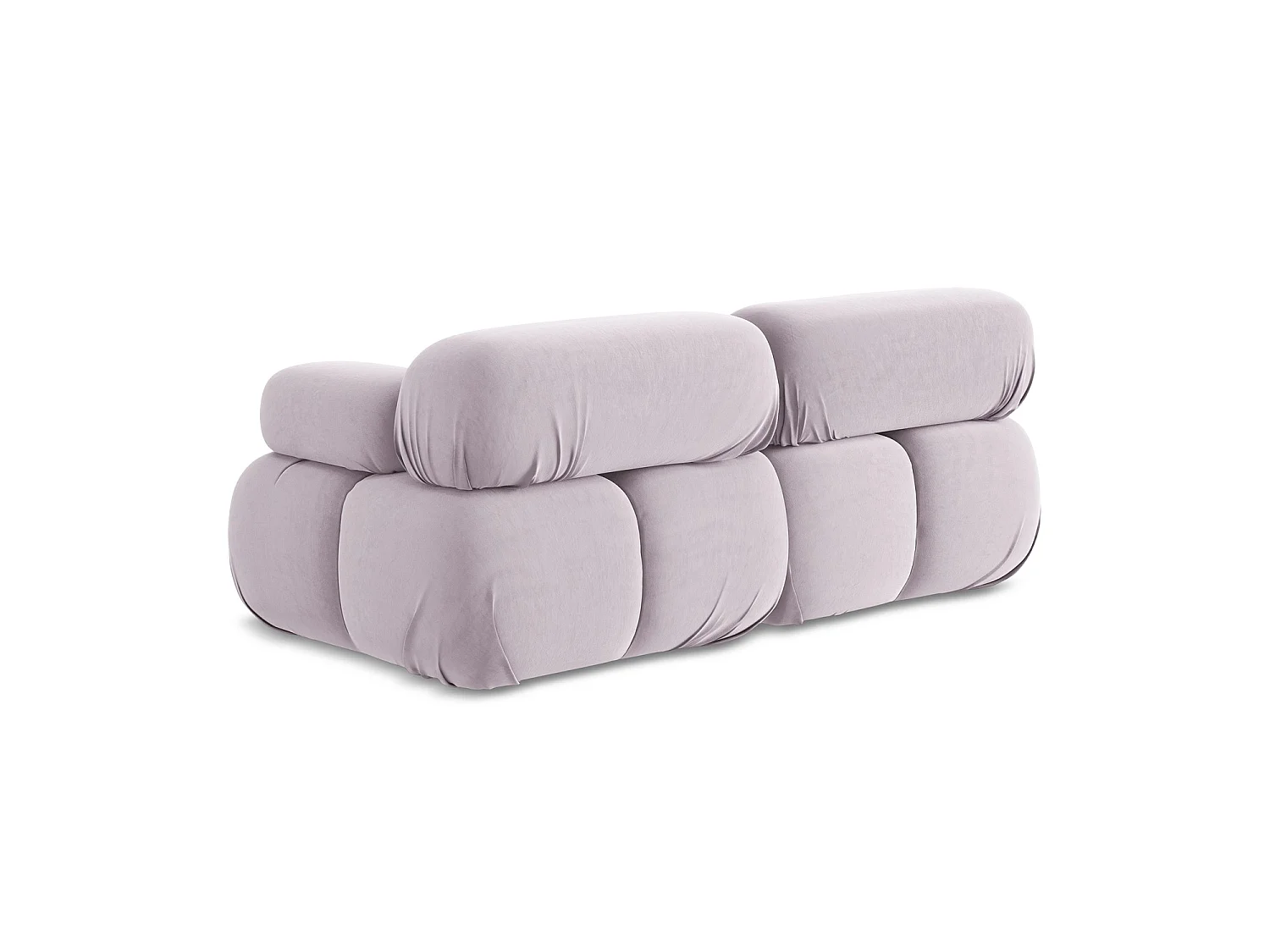 Modułowa sofa 2-osobowa - z tkaniny welwetowej - lawendowy - SANREMO