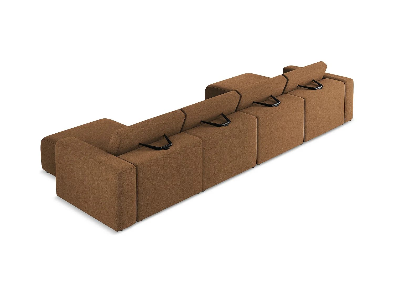 Modulares Wohnlandschaft - / - Strukturstoff - Terrakotta - KALEA