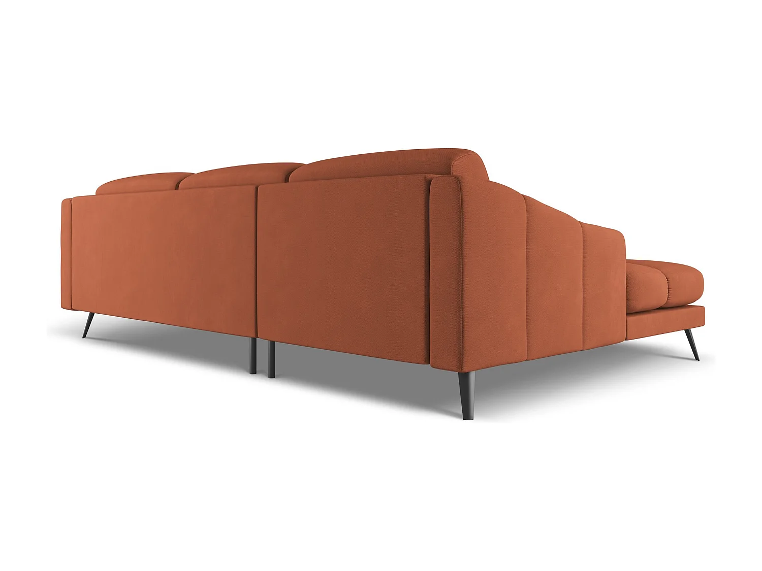Ecksofa Links - Links - Chenille - Terrakotta - NALU